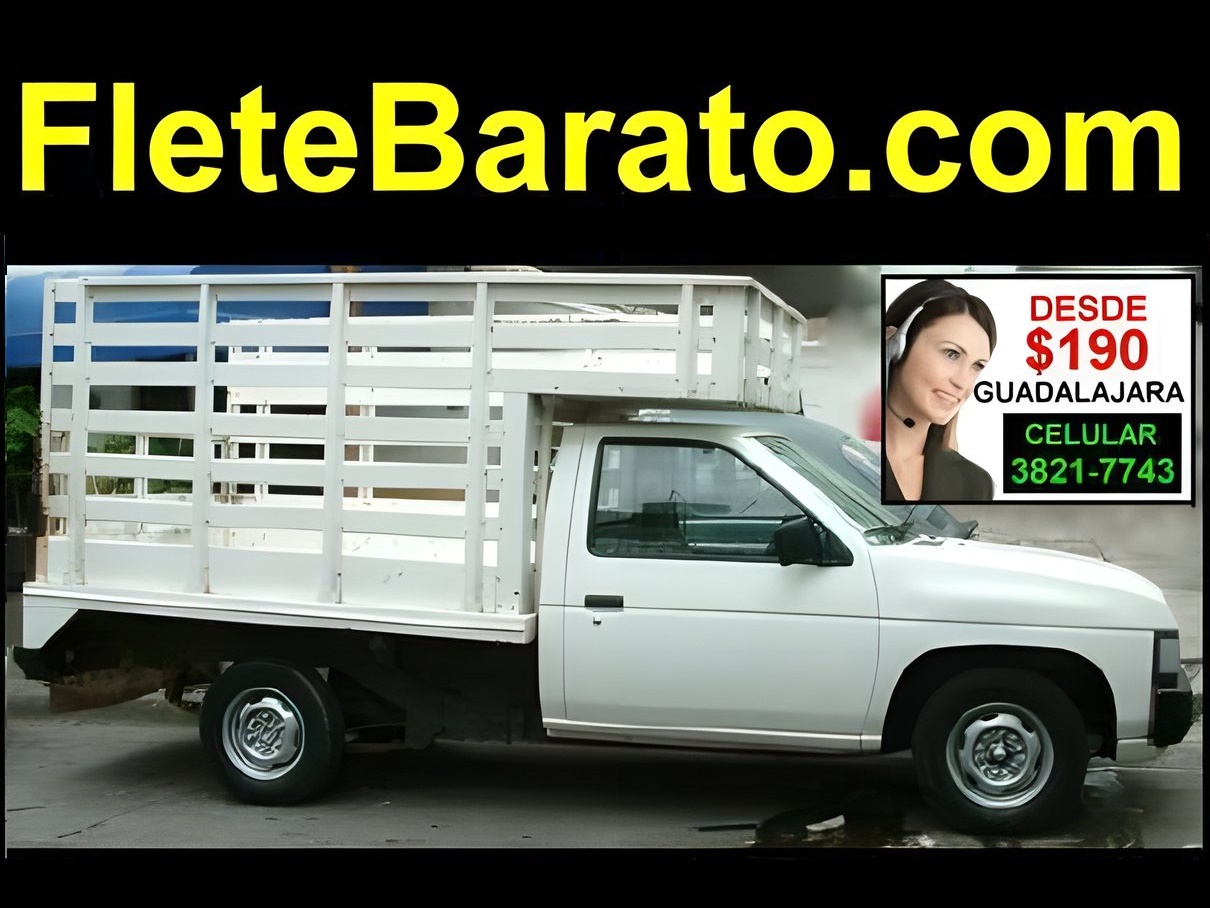 Camioneta para servicio de mudanzas y fletes baratos en zonas de Guadalajara, Zapopan, Tesistan y Chapala.